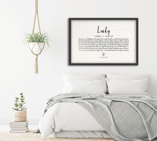 Paper Anniversary Gift, First Dance, Framed Wedding Song, 1st Anniversary Gift, First Wedding Annivesary Paper Gift, 1 year - HoneycombProverbs - Gifts For The Couple - 1st Year Paper Gifts