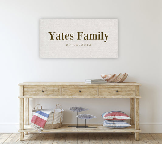 His and Her Cotton Name Canvas - HoneycombProverbs - Giclée - Name Signs Wall Art