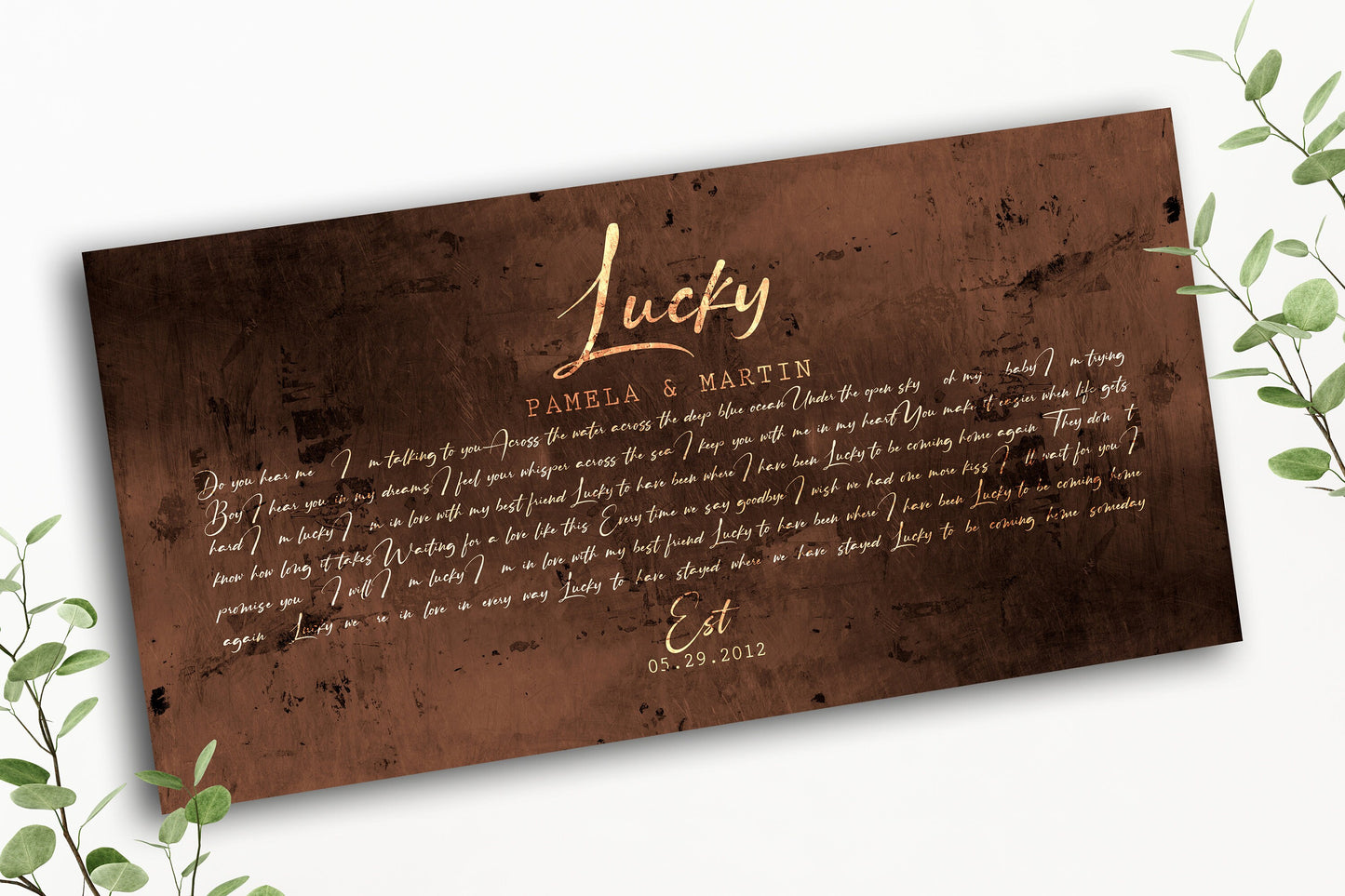 Bronze Gift, Wedding Song on Bronze - HoneycombProverbs - Signs - Bronze Anniversary Gifts