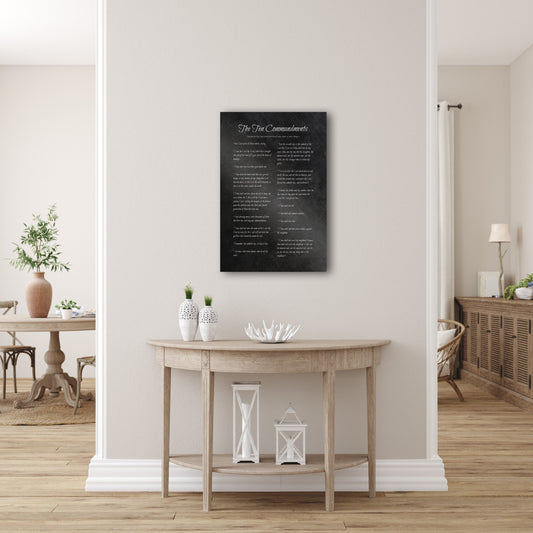 Christian Anniversary Gift, The Ten Commandments - HoneycombProverbs - Religious Home & Decor - Christian Wall Art