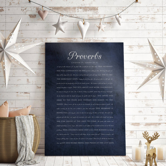 Proverbs 31 Scripture Sign - HoneycombProverbs - Religious Home & Decor - Christian Wall Art