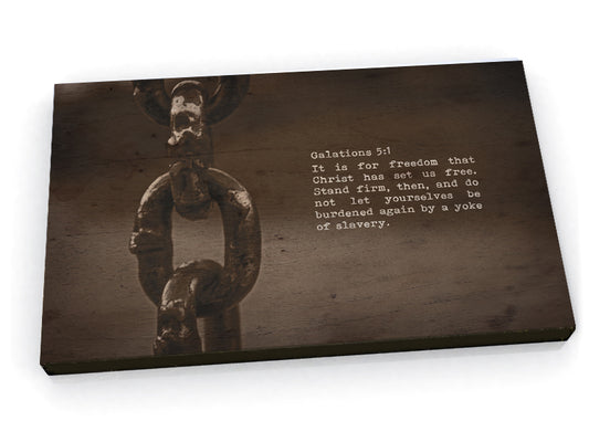 Wood Inspired Scripture Art: Galations 5:11 on Canvas - Hunnycomb Proverbs - Wedding gift ideas - paper anniversary gifts