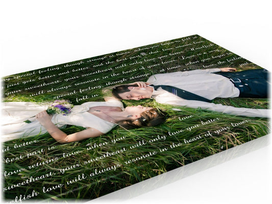 18x24 Wedding Vow Photo Canvas - Fine art and canvas personalized anniversary and inspirational gifts