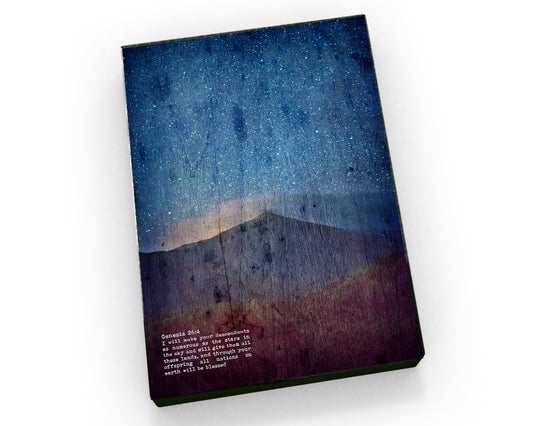 Wood Inspired Scripture Art: Genesis 26:4 on Canvas - Hunnycomb Proverbs - Wedding gift ideas - paper anniversary gifts