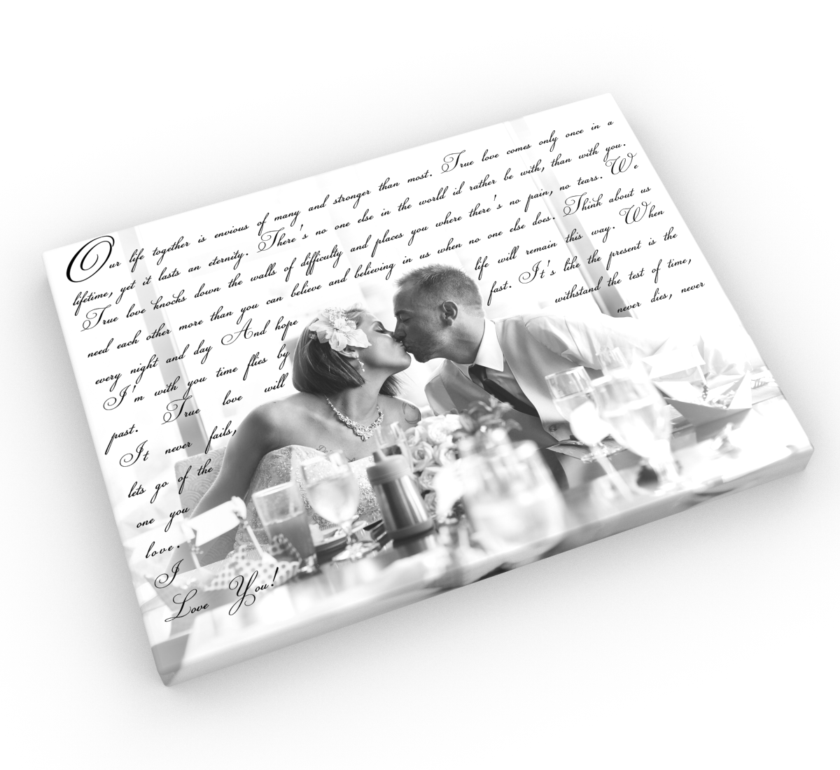 11x14 Vows & Photo Canvas - Fine art and canvas personalized anniversary and inspirational gifts