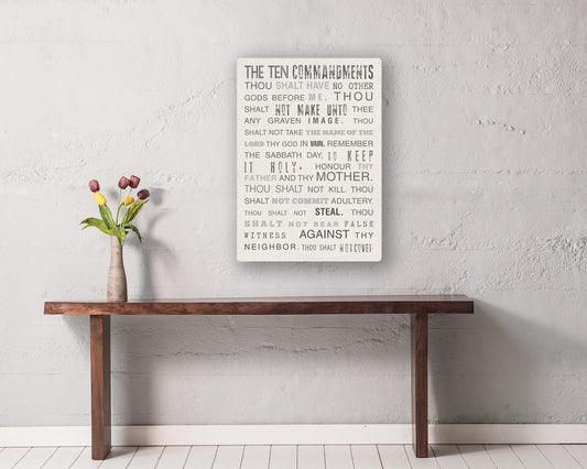 10 Commandments on Canvas - Fine art and canvas personalized anniversary and inspirational gifts