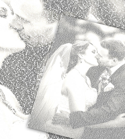 Calligram Photo Fine Art print - Fine art and canvas personalized anniversary and inspirational gifts