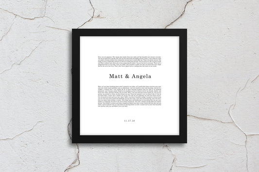 First Anniversary Gift, wedding vow, art, gift, Printed vows, His and Her, print, Anniversary, for him, for her, for wife, Christmas