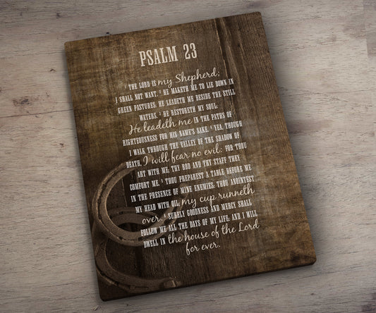 Psalm 23 Canvas, Christian Farmhouse Art, Scripture art, Christian decor, The Lord Is My Shepherd, Christian Wood Art, Bible Verse on Canvas