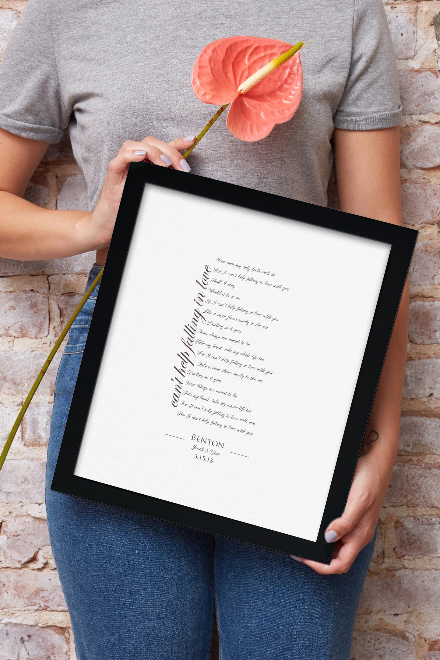 Framed Cotton Gift, Our Wedding Song