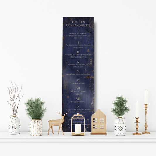 Ten Commandments Saphire Stone Inspired Wall Art