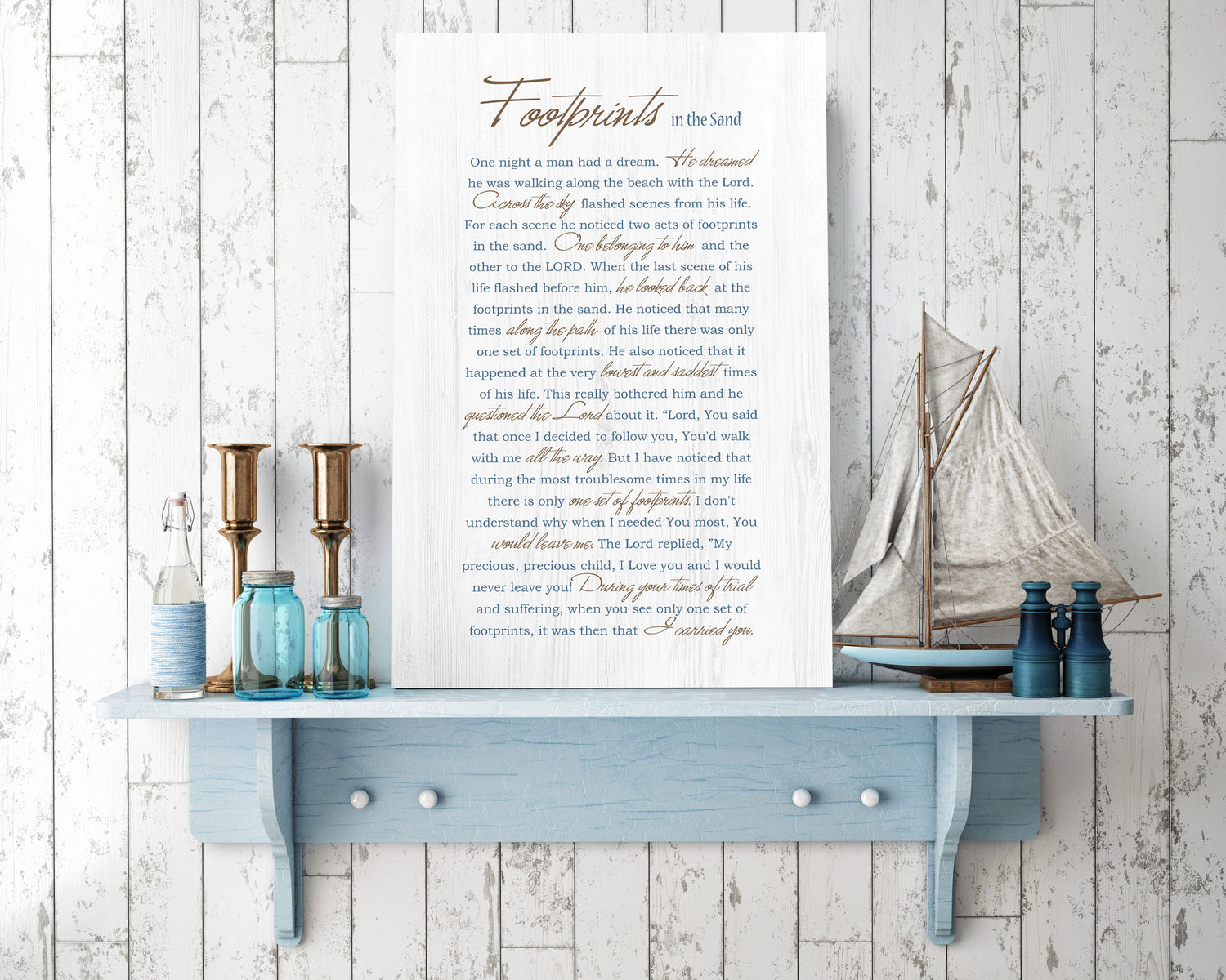 Footprints in the Sand Wall Decor