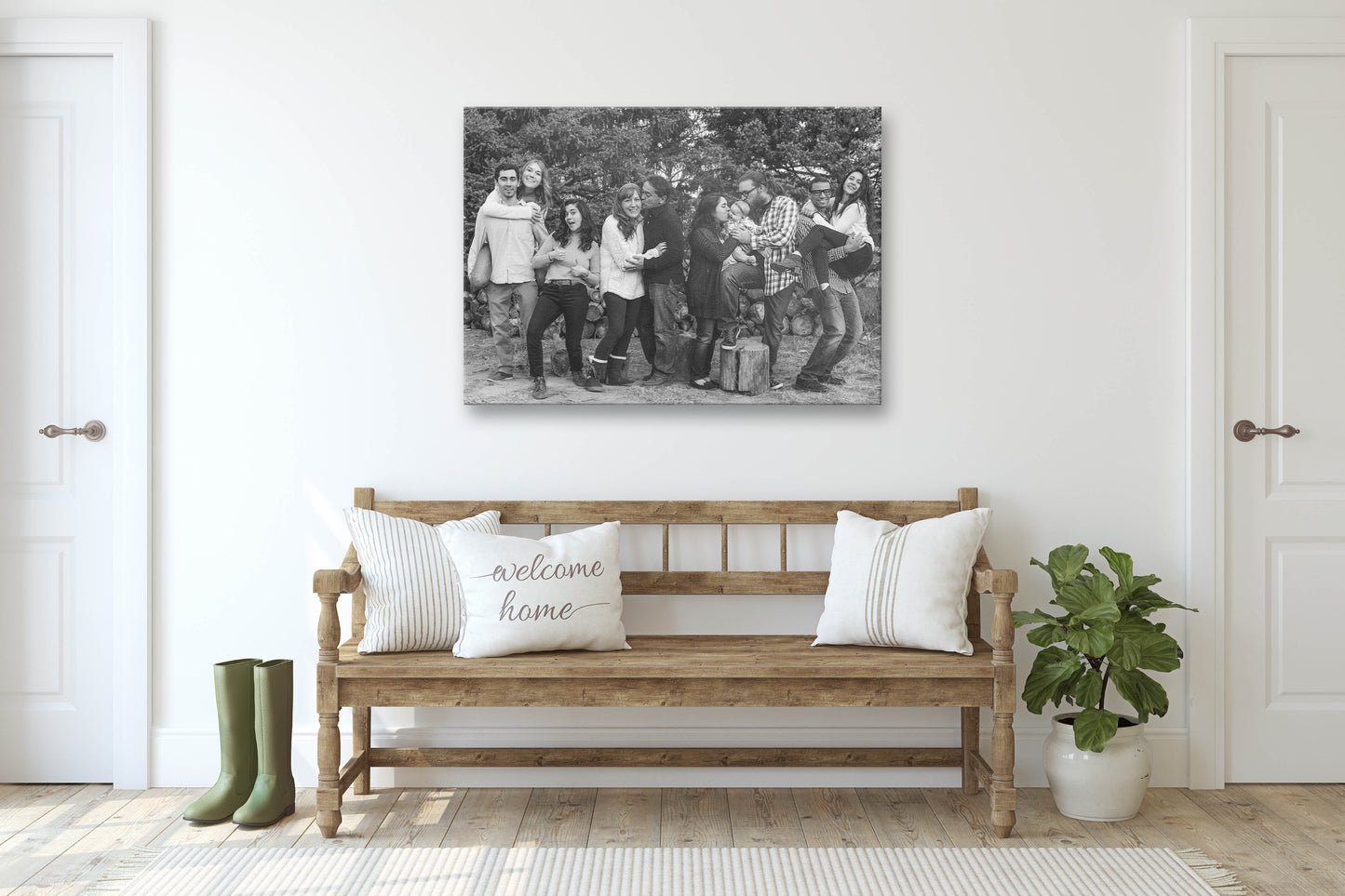 Black and White Custom Photo Canvas
