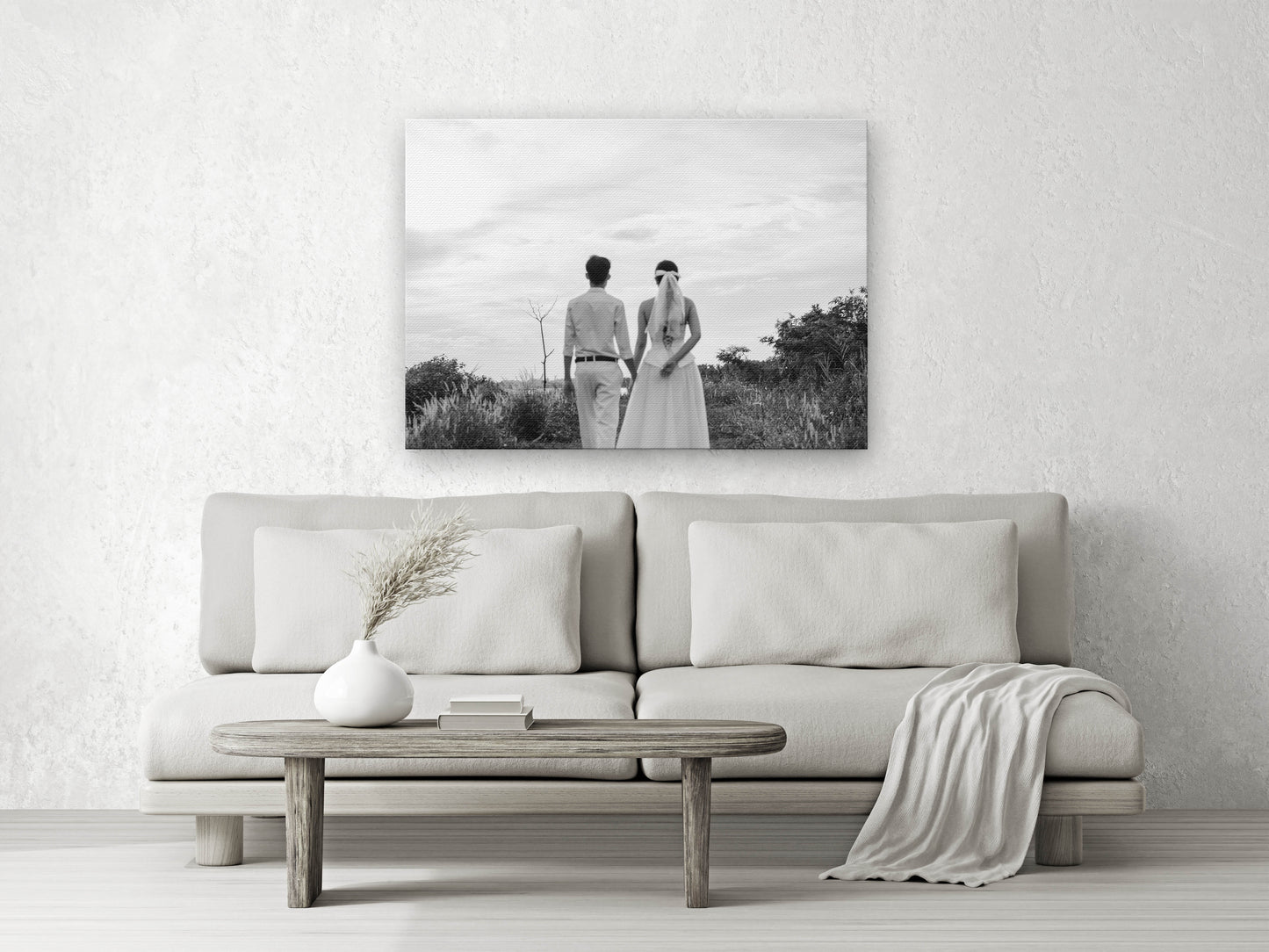 Black and White Custom Photo Canvas
