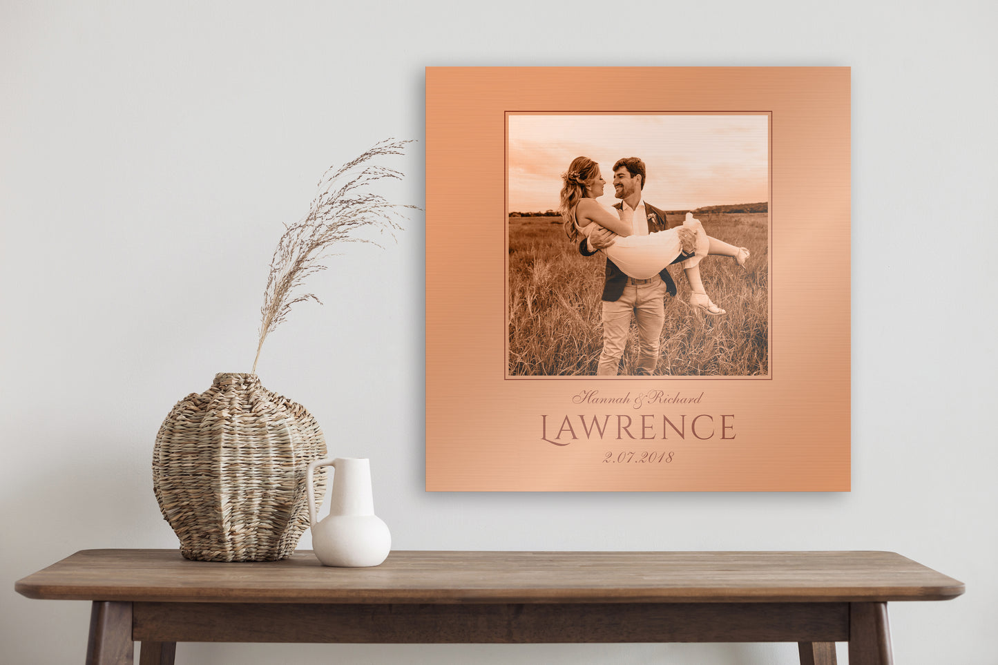 Personalized Copper Anniversary Gift, Photo on Copper