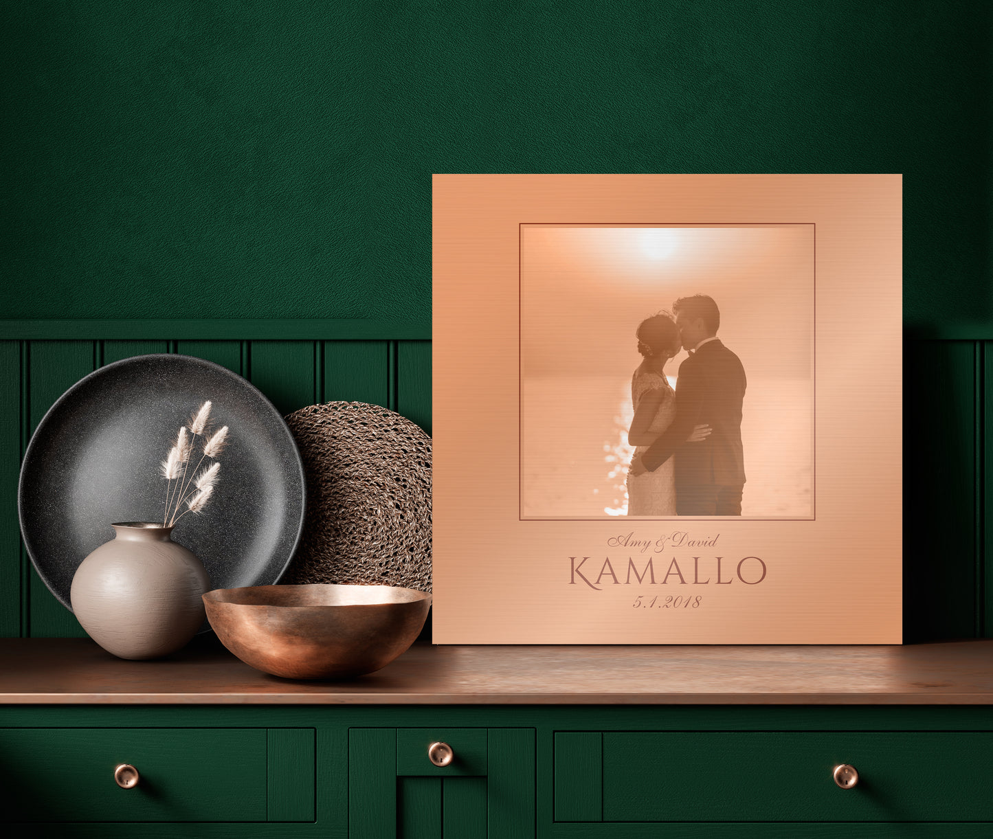 Personalized Copper Anniversary Gift, Photo on Copper