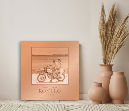Personalized Copper Anniversary Gift, Photo on Copper