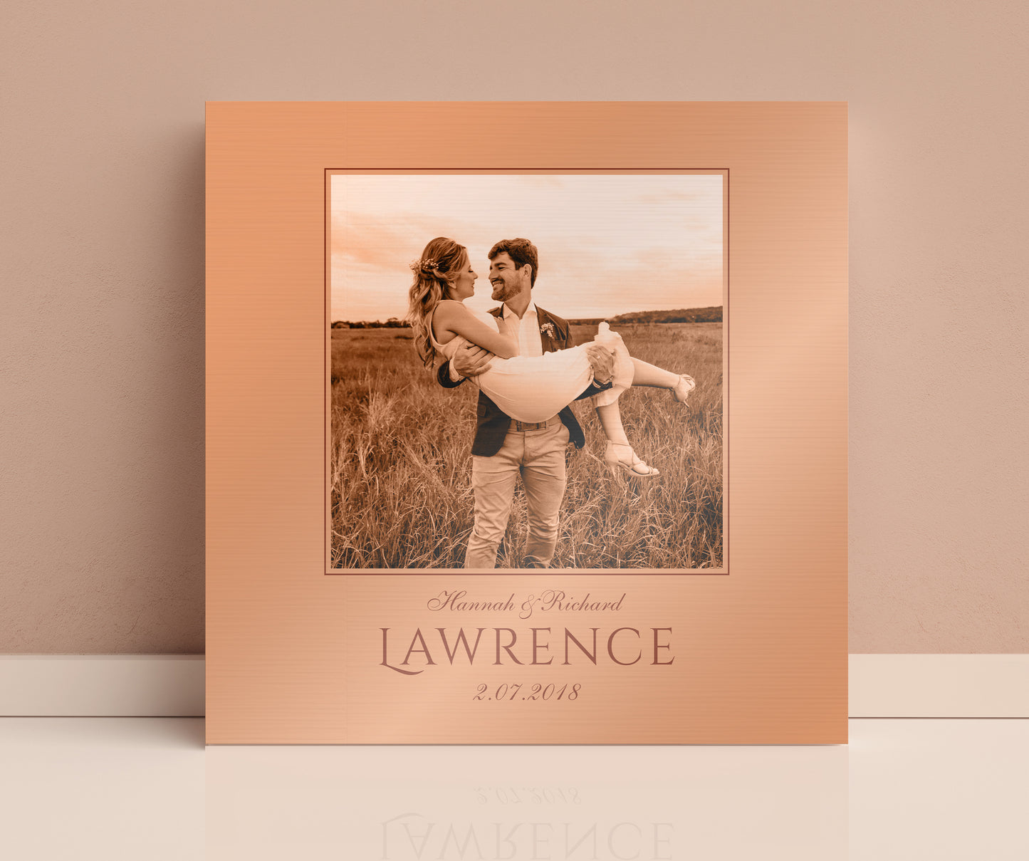 Personalized Copper Anniversary Gift, Photo on Copper
