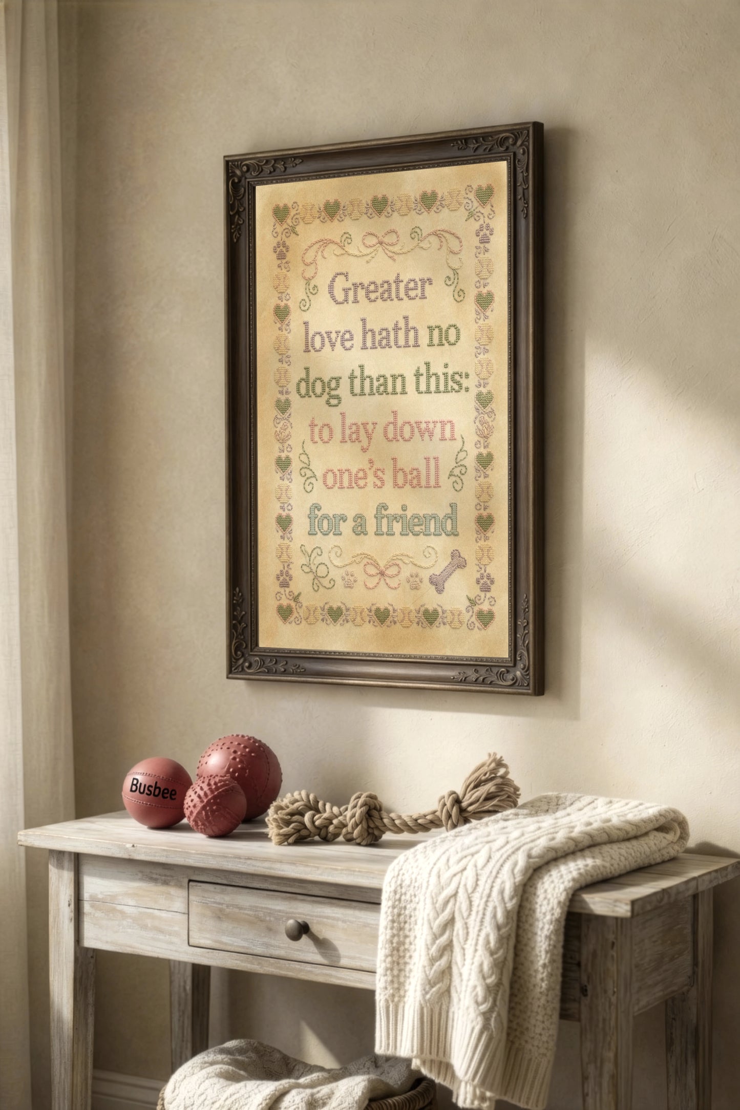 Faithful Dog Fine Art Print: Greater Love Hath No Dog