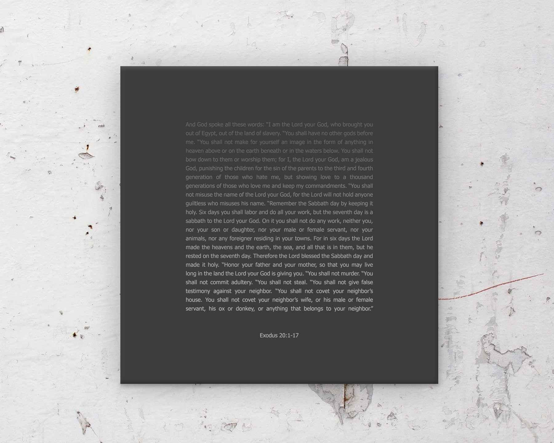 The 10 Commandments Modern Ombre Custom Christian Wall Decor - HoneycombProverbs - Religious Home & Decor - Christian Wall Art