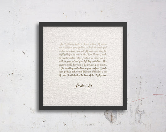 Psalm 23: Ombre Custom Scripture Decor - HoneycombProverbs - Giclée - Christian Wall Art