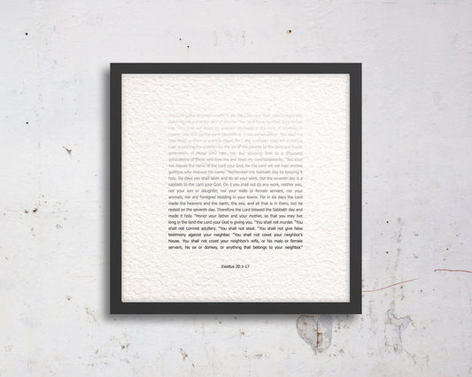 The 10 Commandments Ombre Scripture Art - HoneycombProverbs - Giclée - Christian Wall Art
