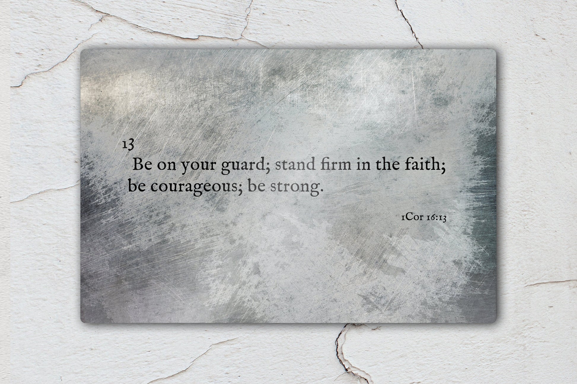1 Cor 16:13, Metal Christian Art - HoneycombProverbs - Wall Decor - Christian Wall Art