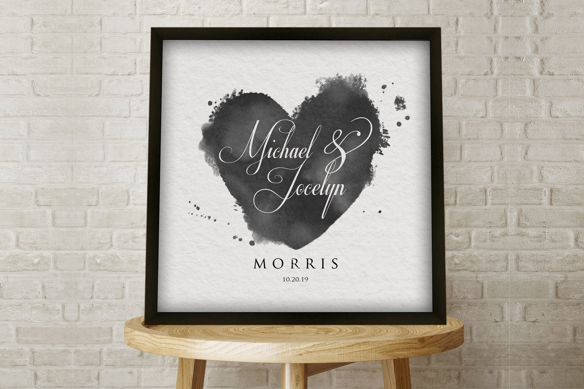 Lovestamp Framed Personalized Paper Gift - HoneycombProverbs - Gifts For The Couple - 