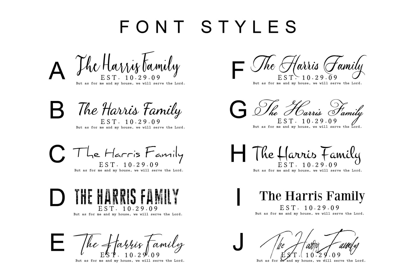Rustic Family Name Sign with Joshua 24:15 - HoneycombProverbs - Signs - Christian Wall Art
