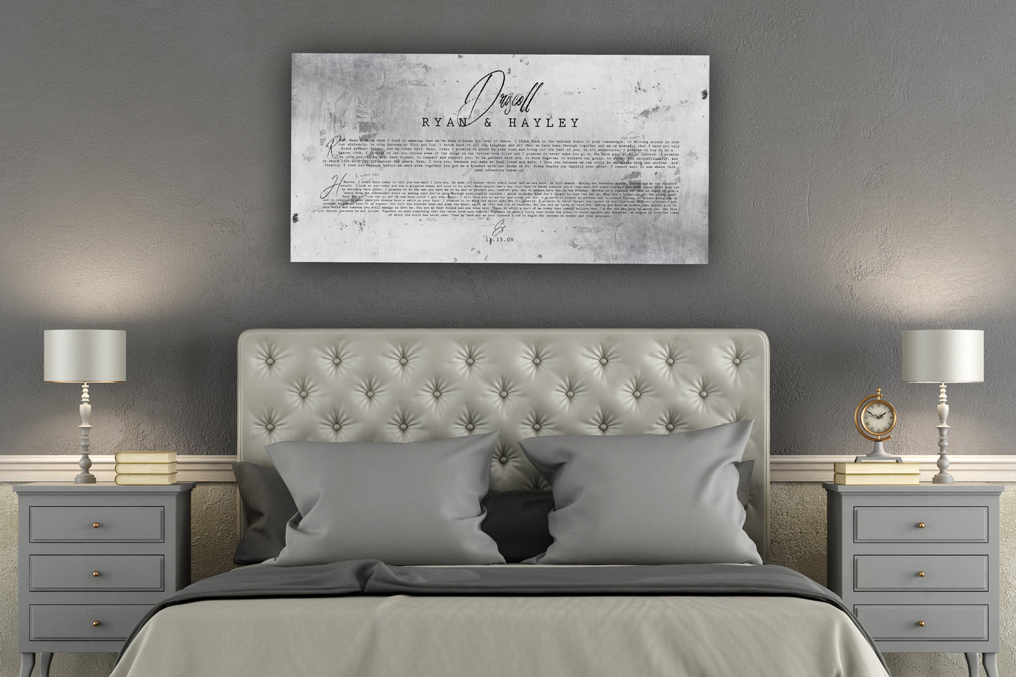 Personalized Distressed Tin Wedding Vow Sign - HoneycombProverbs - Signs - Wedding Vow Wall Art