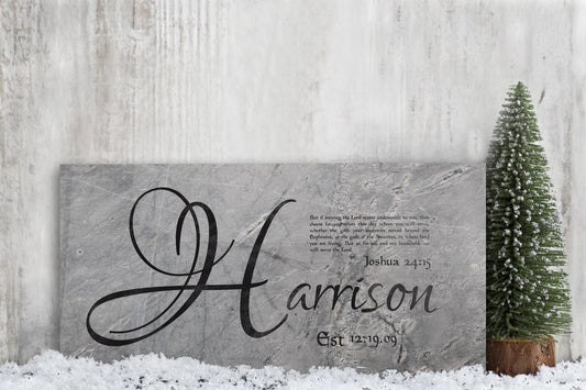 Personalized Family Name Sign on Tin - HoneycombProverbs - Signs - Name Signs Wall Art