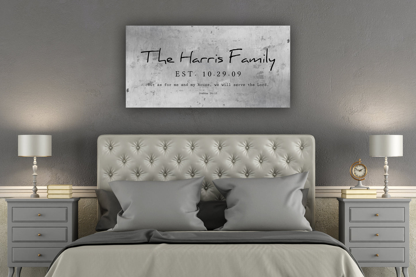 Rustic Family Name Sign with Joshua 24:15 - HoneycombProverbs - Signs - Christian Wall Art