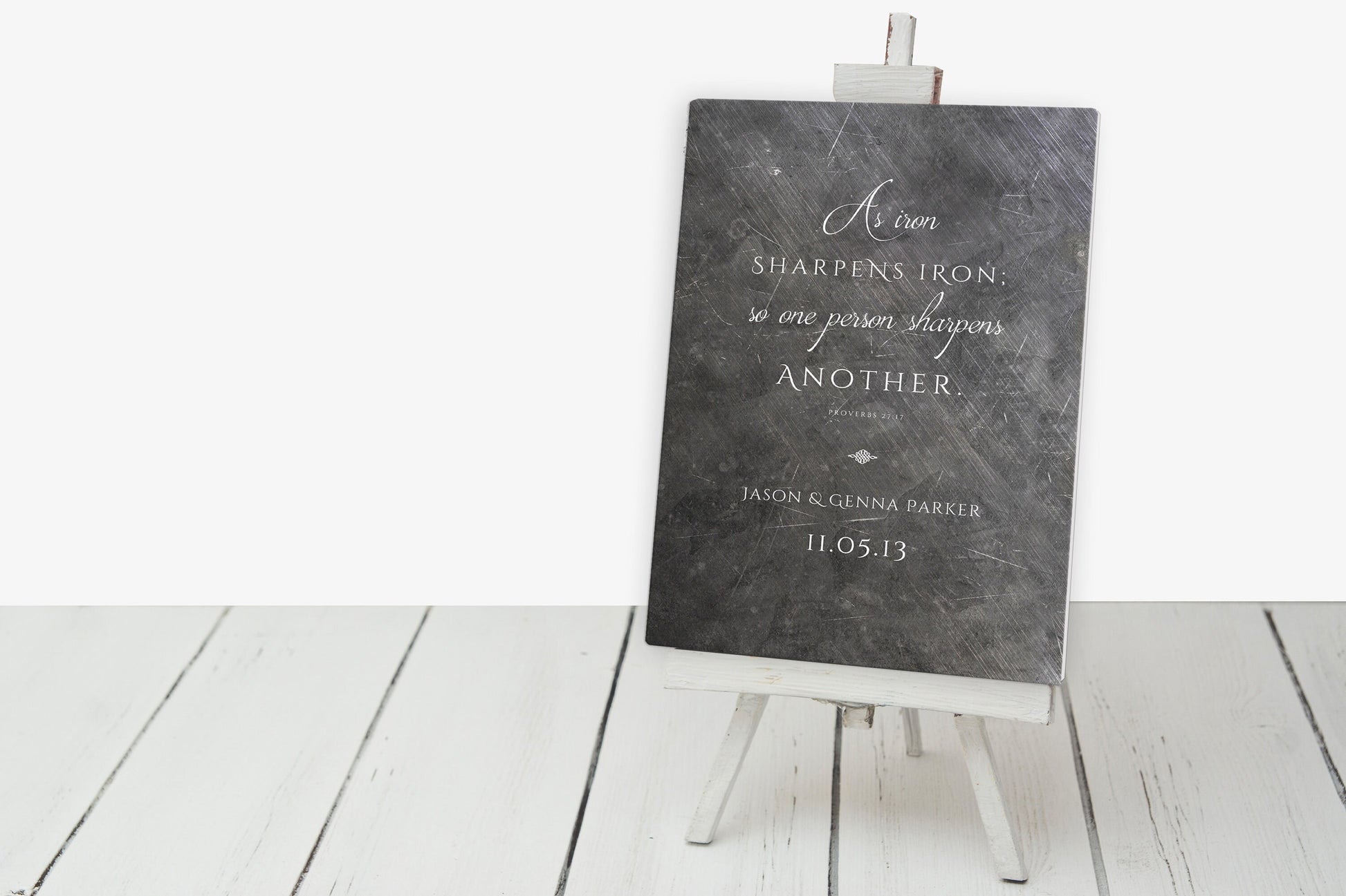 As Iron Sharpens Iron Personalized Gift - HoneycombProverbs - Gifts For The Couple - Christian Wall Art