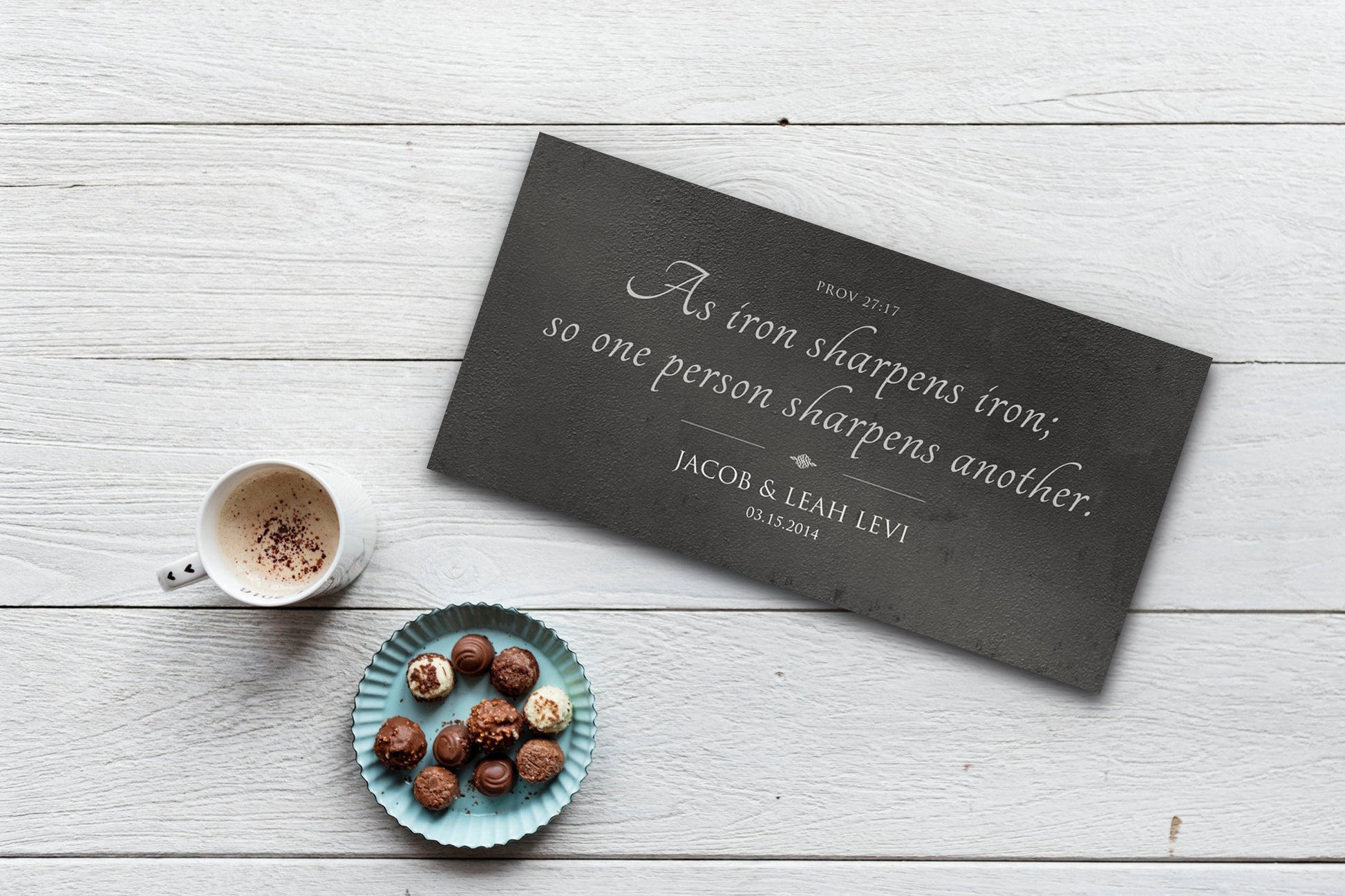 Rustic Scripture Gift - Iron Sharpens Iron Sign - HoneycombProverbs - Gifts For The Couple - Christian Wall Art