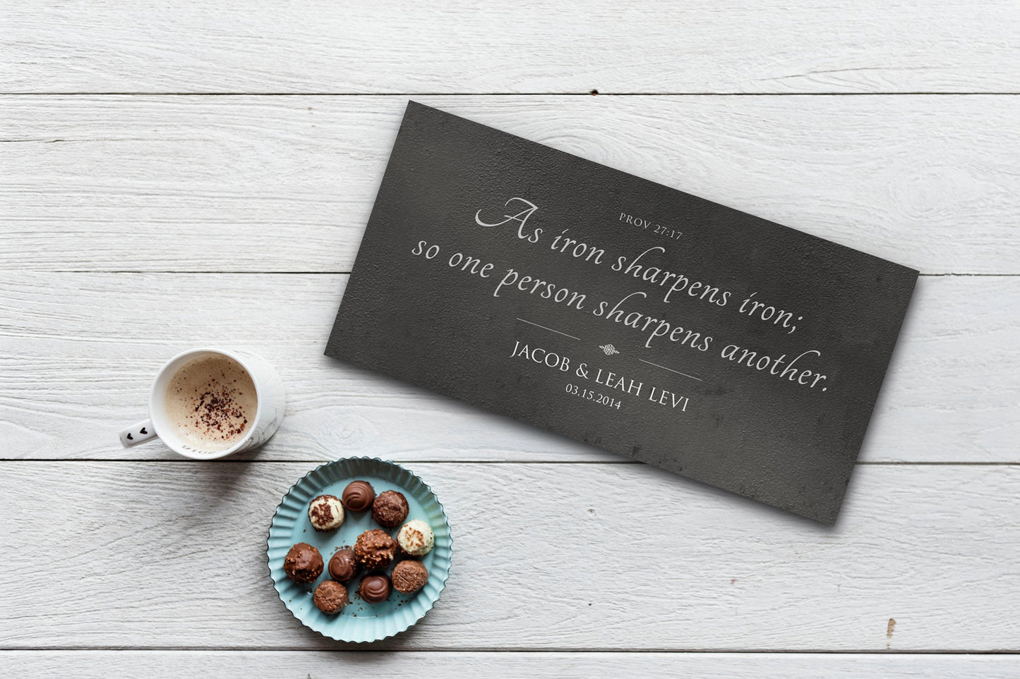 Iron Sharpens Iron Sign, Personalized Anniversary Gift - HoneycombProverbs - Signs - Iron Anniversary Gifts