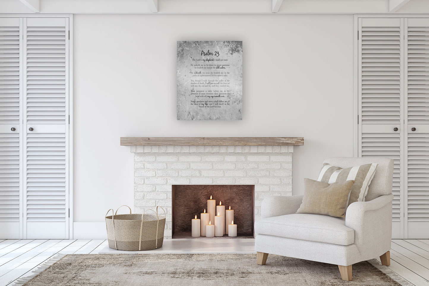 Farmhouse Industrial Psalm 23 Sign - HoneycombProverbs - Signs - Christian Wall Art