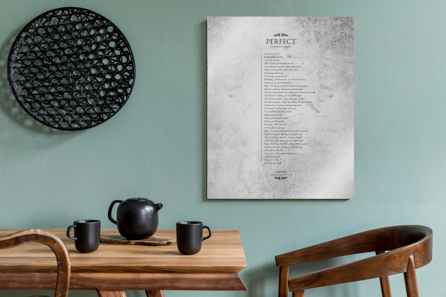 Our Wedding Song, First Dance on Tin - HoneycombProverbs - Gifts For The Couple - Vintage Lyrics Wall Art