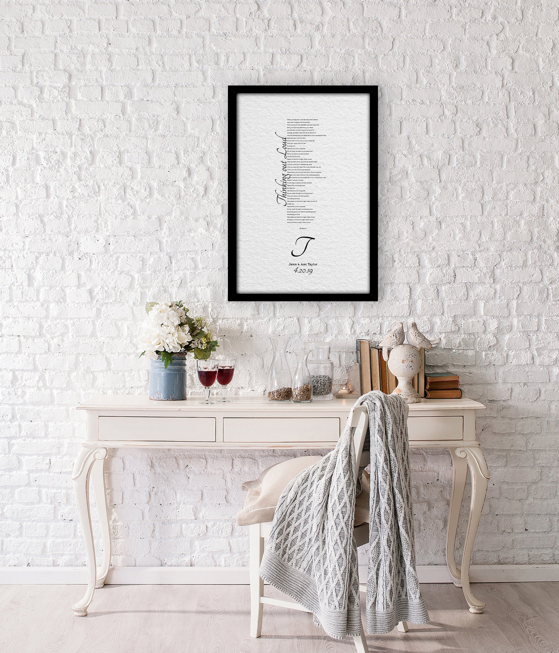 1 Year Anniversary Gift for Wife, 1st Anniversary Gift for Husband, Anniversary Paper Gift, Personalized Anniversary Gift, Wedding Song Gift - HoneycombProverbs - Gifts For The Couple - 1st Year Paper Gifts