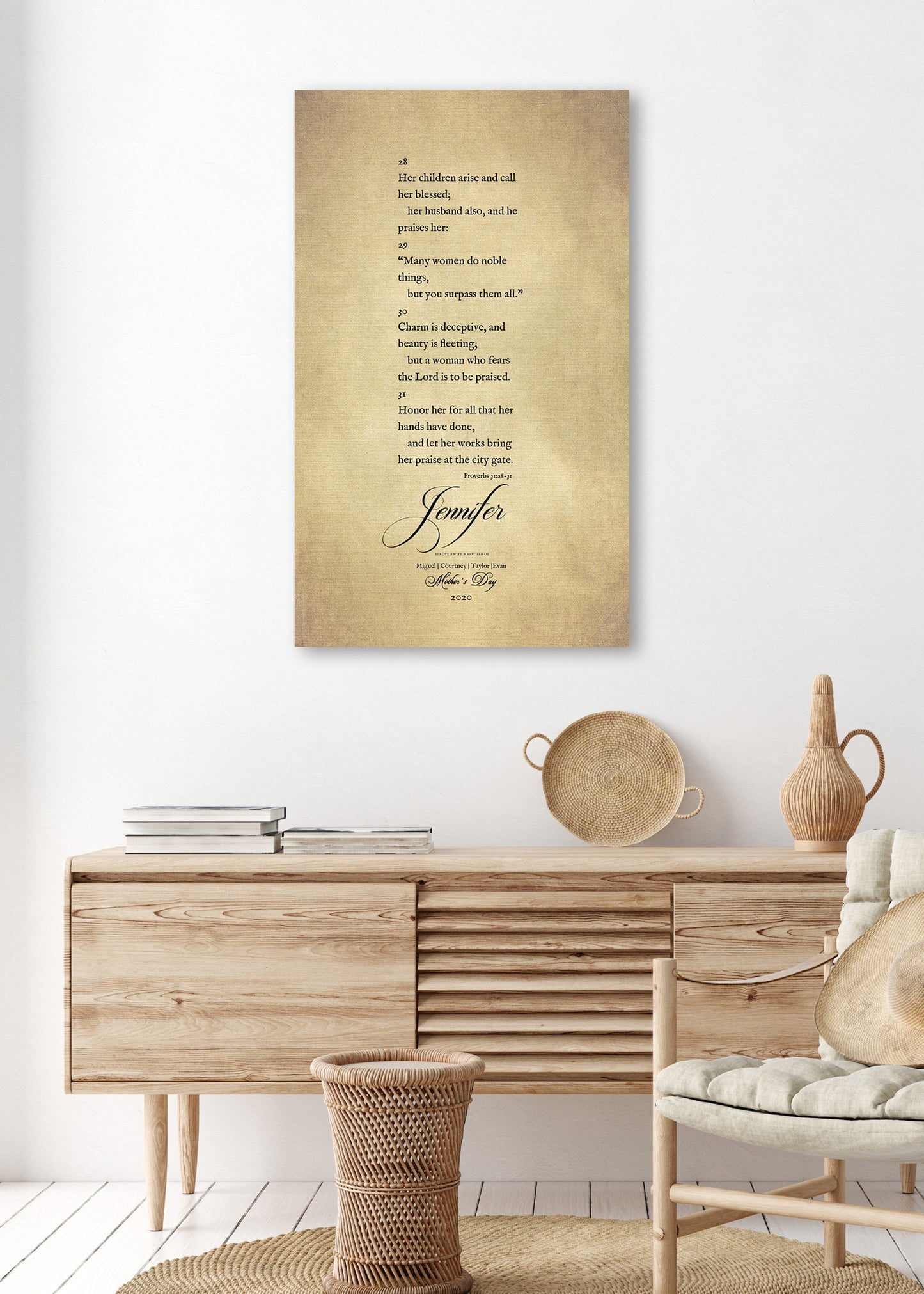 Personalized Proverbs 31 gift, Mother's Day Gift for Daughter, Personalized Mother's day, Mother's Day, Mother' Day Gift for Daughter in Law - HoneycombProverbs - Wall Hangings - Christian Wall Art