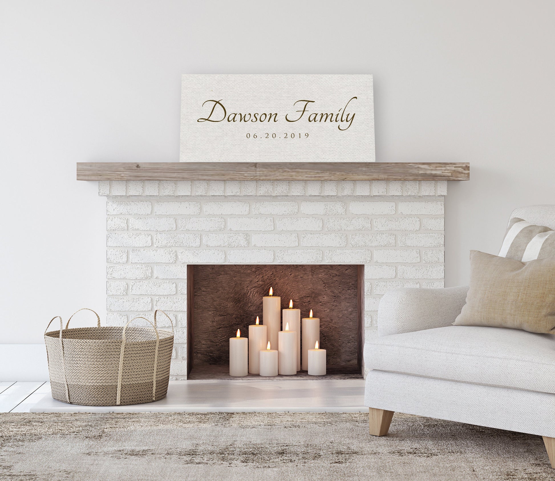 Cotton Name Sign for Family - HoneycombProverbs - Giclée - Name Signs Wall Art
