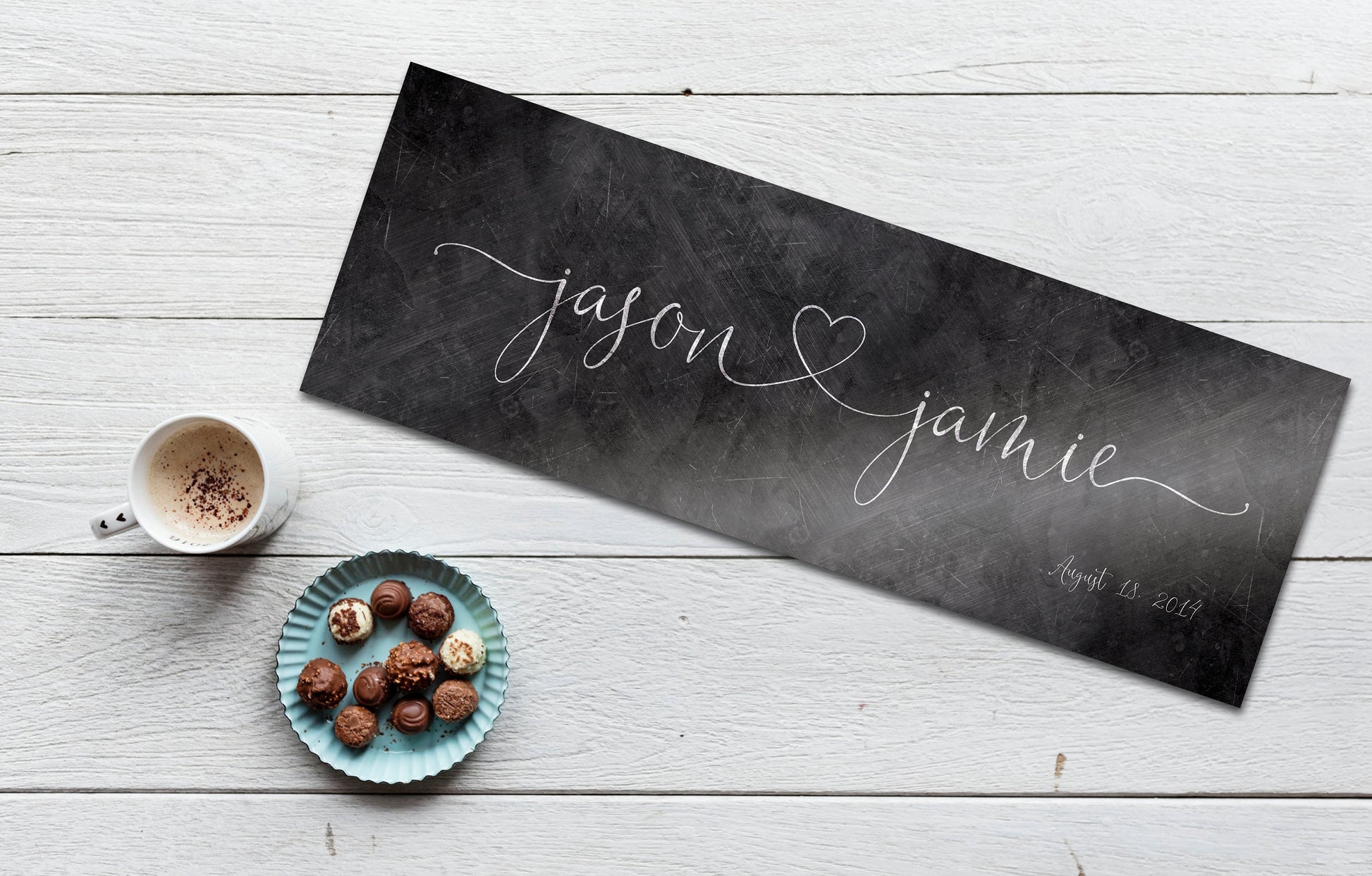 Iron Couples Heart Names Sign - HoneycombProverbs - Signs - Name Signs Wall Art