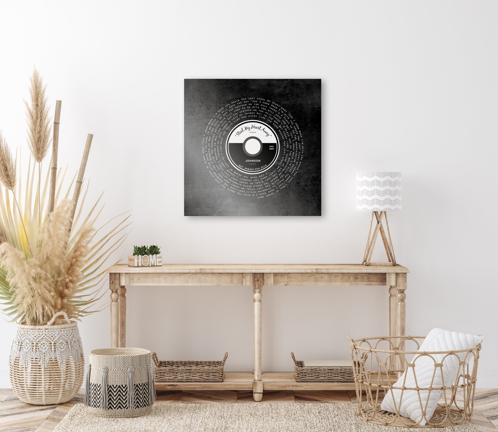 Iron "Record" Personalized Song Lyric Sign - HoneycombProverbs - Signs - Record Album Lyrics Art