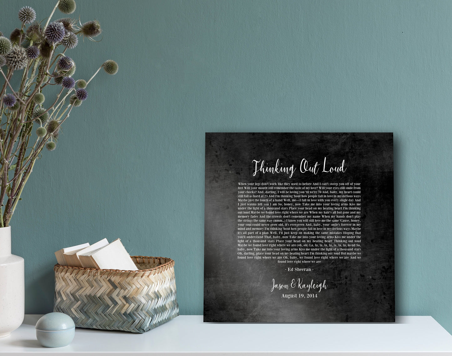 Rugged Custom Song Lyric Art - HoneycombProverbs - Wall Decor - Rustic Lyrics Wall Decor