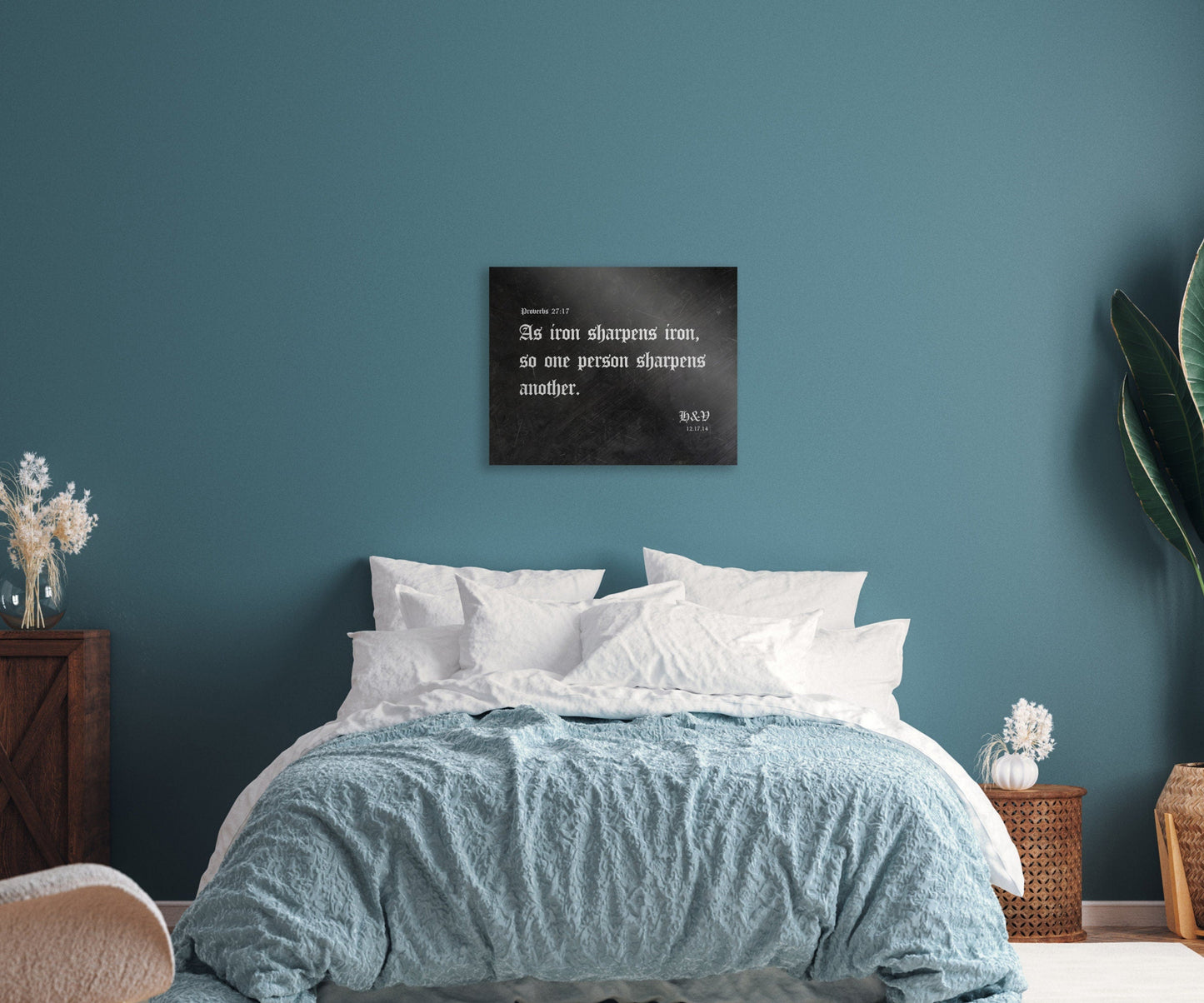 As Iron Sharpens Iron, Iron Gift - HoneycombProverbs - Gifts For The Couple - Christian Wall Art