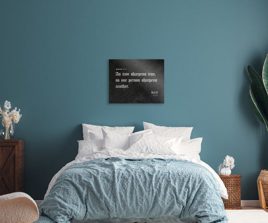 As Iron Sharpens Iron, Iron Gift - HoneycombProverbs - Gifts For The Couple - Christian Wall Art