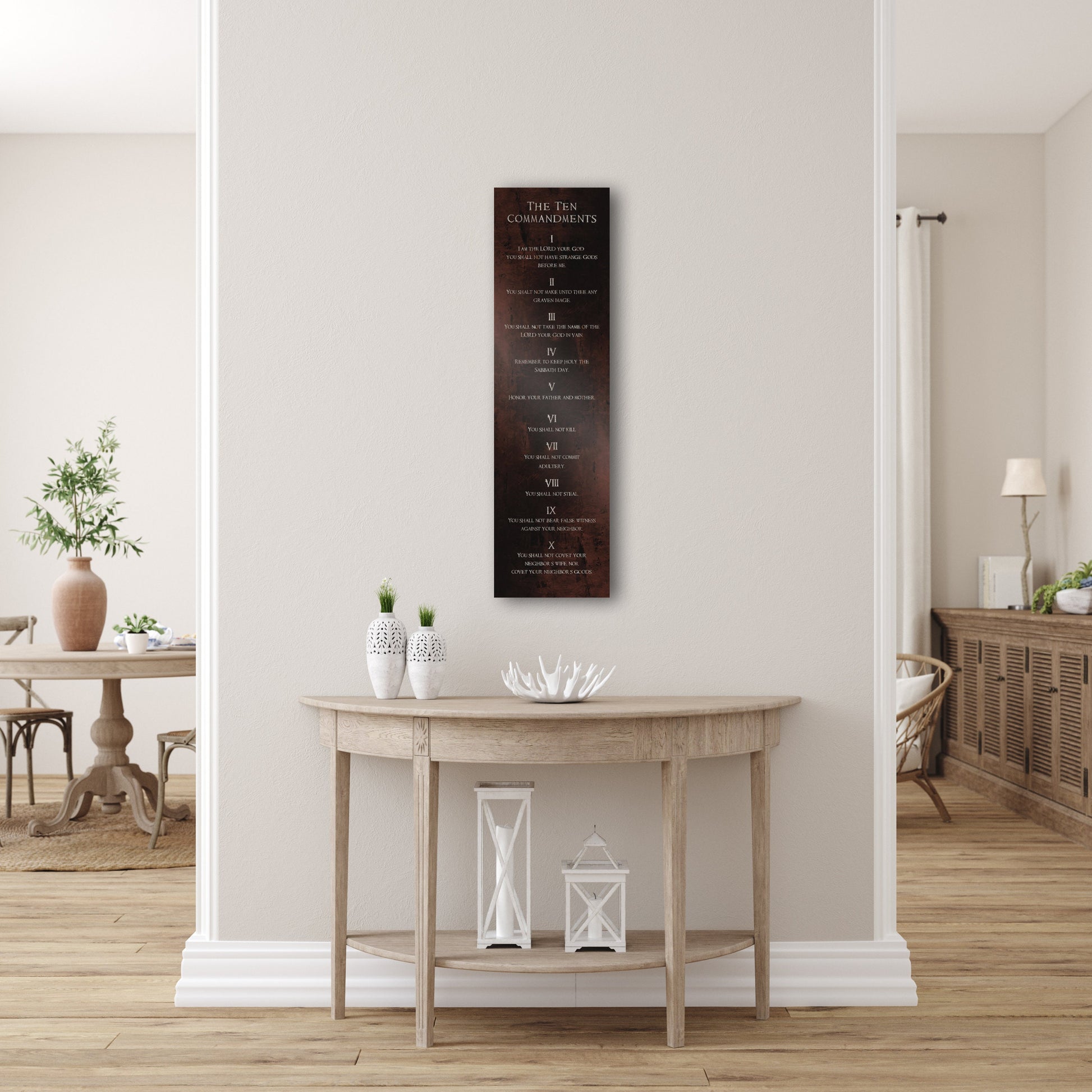 Ten Commandments, Bronze - HoneycombProverbs - Signs - Christian Wall Art