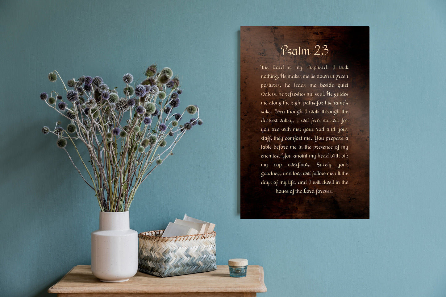 Psalm 23, Christian Gift - HoneycombProverbs - Signs - Christian Wall Art