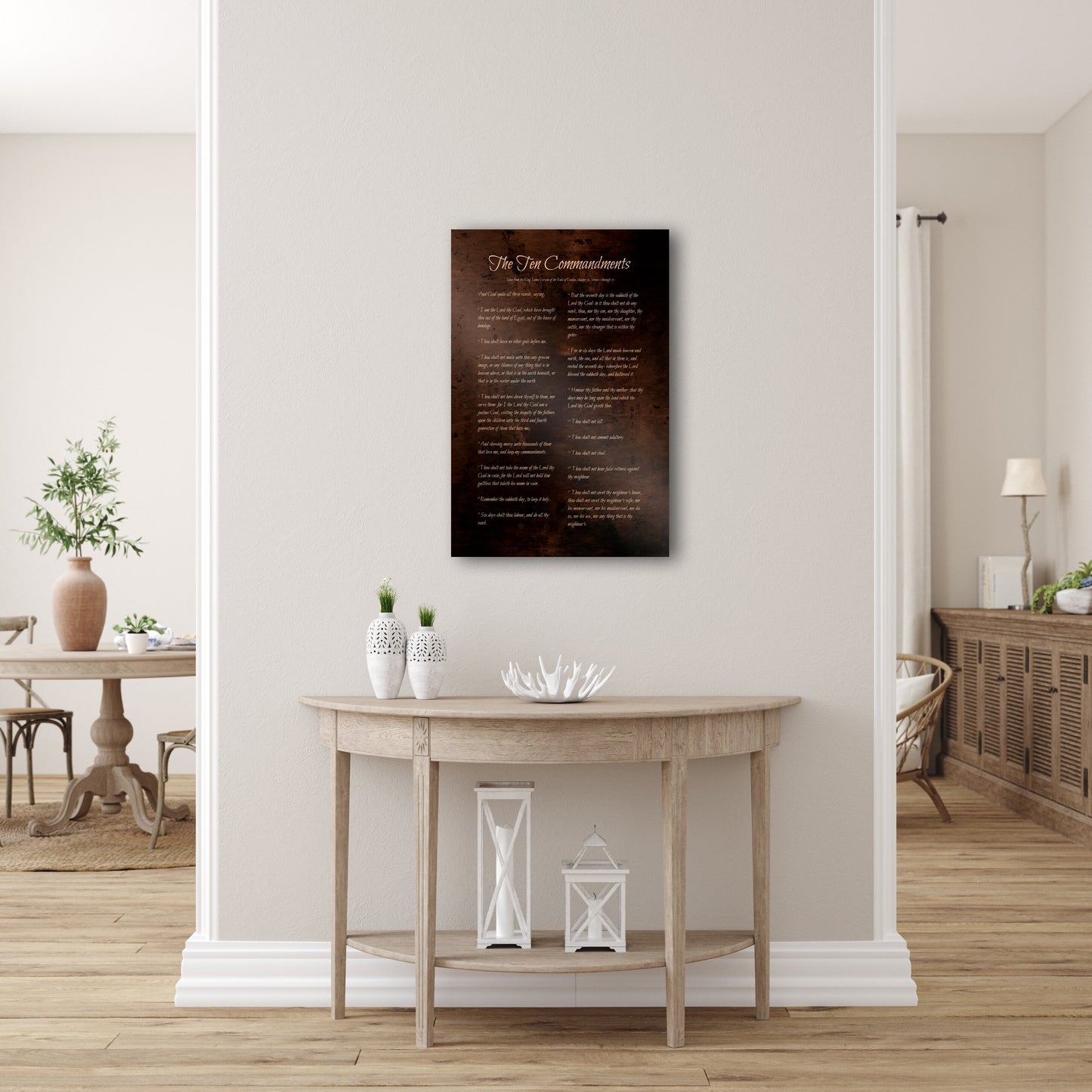 The Ten Commandments, Bronze - HoneycombProverbs - Religious Home & Decor - Christian Wall Art