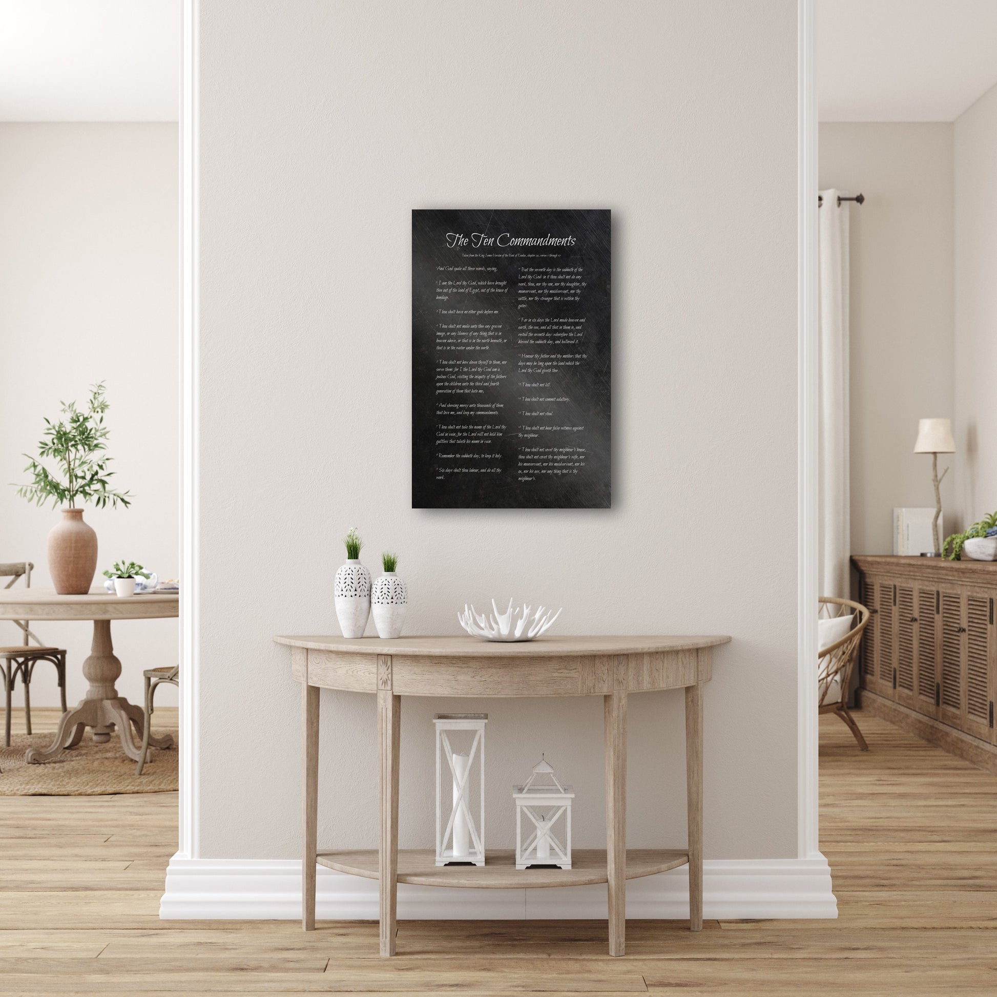 Christian Anniversary Gift, The Ten Commandments - HoneycombProverbs - Religious Home & Decor - Christian Wall Art