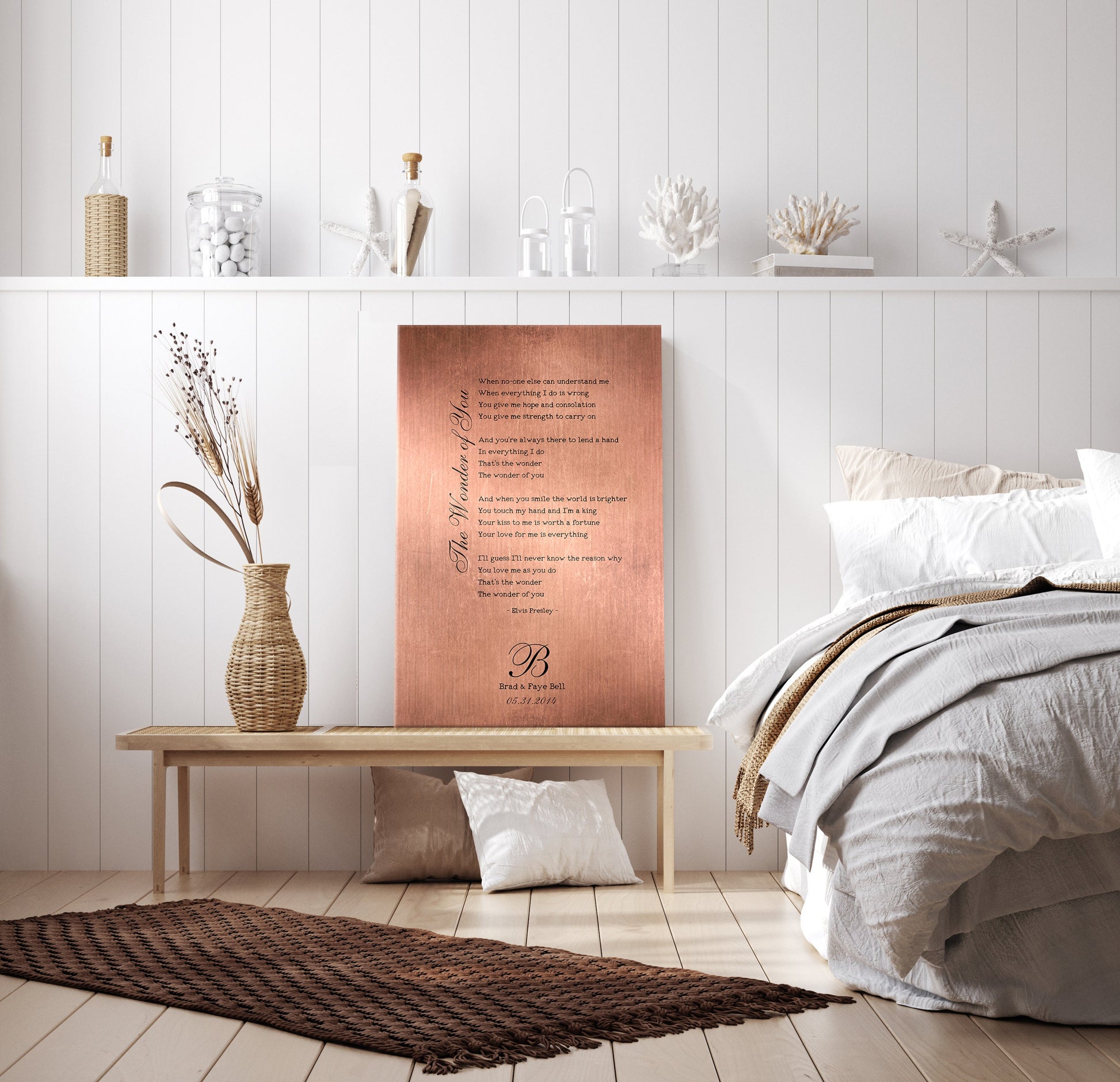 Our Song on Copper, Personalized Copper Gift - HoneycombProverbs - Gifts For The Couple - Copper Anniversary Gifts